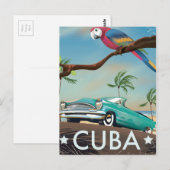 Cuba retro Travel print Briefkaart (Voorkant / Achterkant)