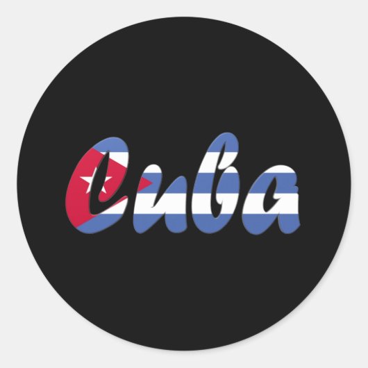 Cuba Ronde Sticker (Voorkant)