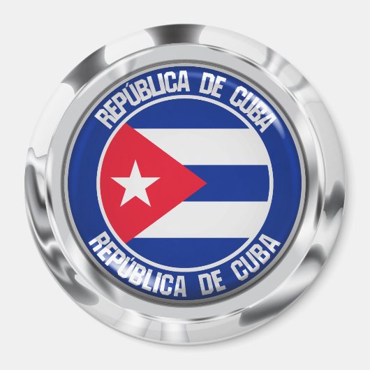 Cuba Round Emblem Magneet (Voorkant)