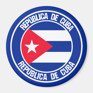 Cuba Round Emblem Magneet