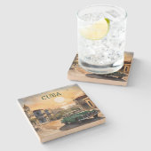 Cuba Stenen Onderzetter (Zijkant)