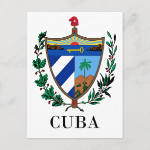 CUBA - symbool/wapen/vlag/kleuren/embleem Briefkaart