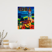 Cuba, tropisch eiland, stadstoren, , reizen poster (Keuken)