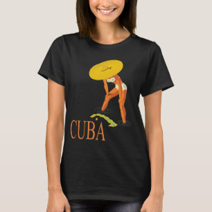 Cuba Tropische Zonnehoed Retro Reis T-shirt
