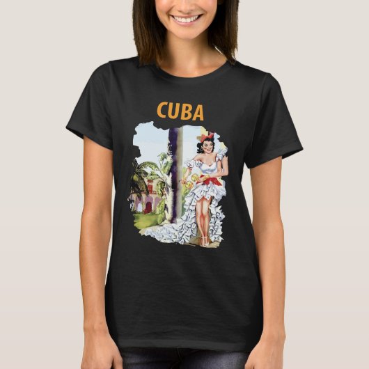 Cuba, vakantie-eiland t-shirt (Voorkant)