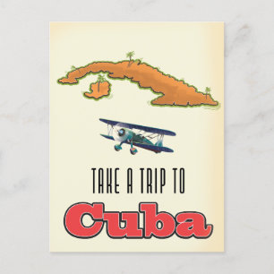 Cuba vakantieposter aankondigingskaart