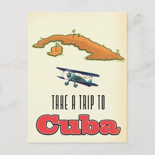 Cuba vakantieposter aankondigingskaart (Voorkant)