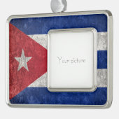 Cuba Verzilverd Kader Ornament (Links)