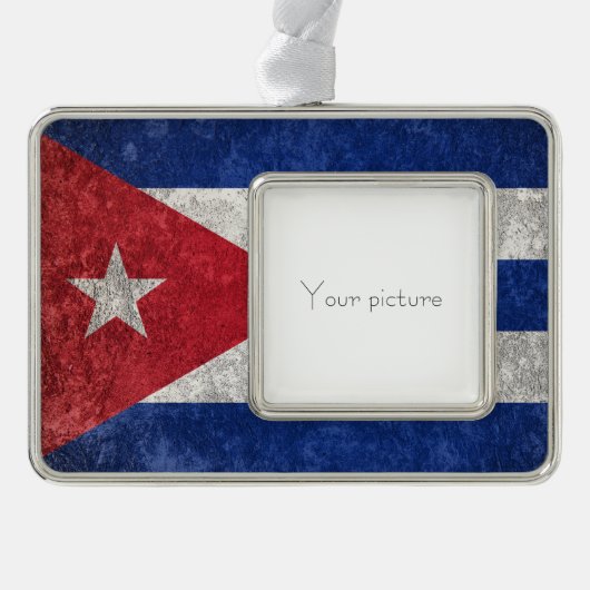 Cuba Verzilverd Kader Ornament (Voorkant)