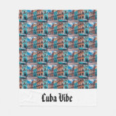 Cuba Vibe Personalized Fleece Blanket Deken (Voorkant)