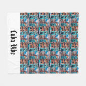 Cuba Vibe Personalized Fleece Blanket Deken (Voorkant (Horizontaal))