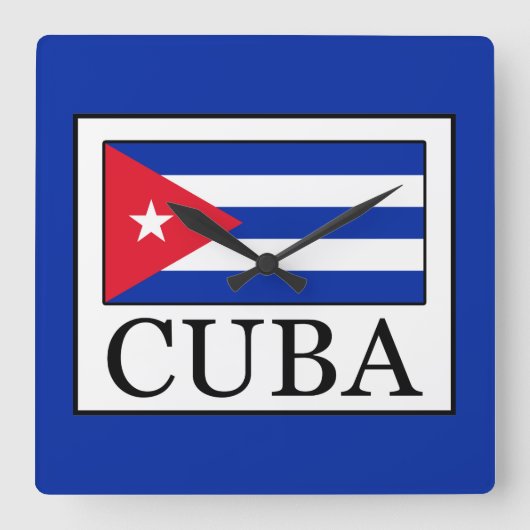 Cuba Vierkante Klok (Voorkant)