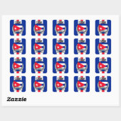 Cuba Vierkante Sticker (Vel)
