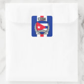 Cuba Vierkante Sticker (Tas)