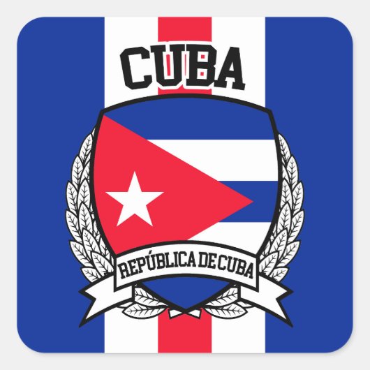 Cuba Vierkante Sticker (Voorkant)