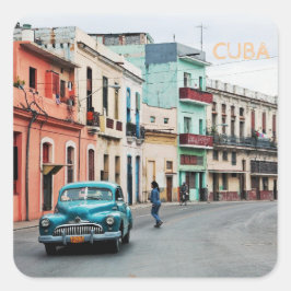 Cuba Vierkante Sticker