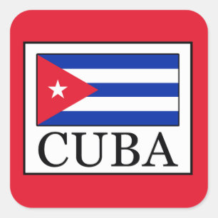 Cuba Vierkante Sticker