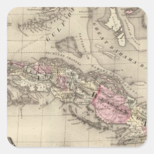 Cuba Vierkante Sticker