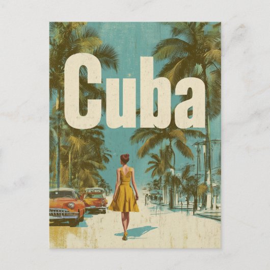 Cuba vintage briefkaart (Voorkant)