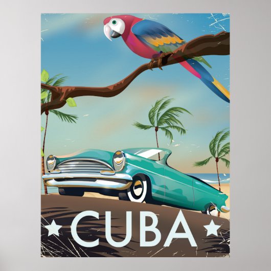 Cuba vintage rétro impression de voyage (Devant)