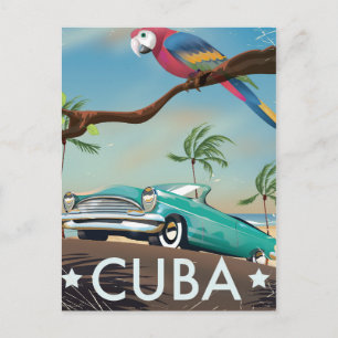 Cuba vintage retro Reisprint Briefkaart