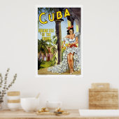Cuba Vintage Travel Poster (Keuken)