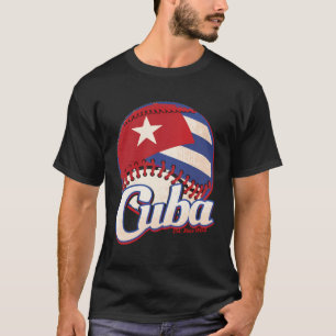 Cuba Vlag Cubaans honkbal erfgoed Patrioti T-shirt