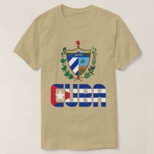 Cuba - vlag en wapenschild t-shirt