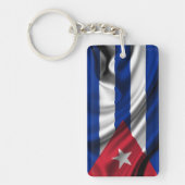 Cuba-vlag Fabric Sleutelhanger (Voorkant)