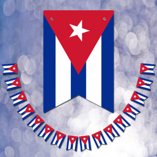 Cuba Vlag & Feest Cubaanse Banieren / Bruiloften Vlaggetjes