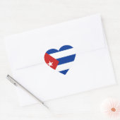 Cuba Vlag Hart Sticker (Envelop)