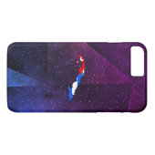 cuba-vlag - Kaart op abstracte ruimteachtergrond Case-Mate iPhone Case (Achterkant (Horizontaal))