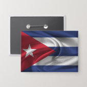 Cuba Vlag Knop Button (Voorkant / Achterkant)