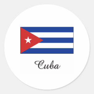 Cuba vlag ontwerp ronde sticker