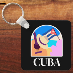 Cuba Vlag Salsa Vintage Sleutelhanger
