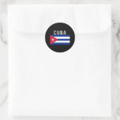 Cuba, vlag van Cuba Ronde Sticker (Tas)