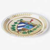 Cuba wapenschild papieren bordje (Gekanteld)