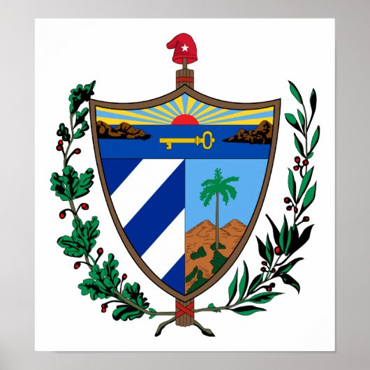 Cuba - wapenschild poster (Voorkant)