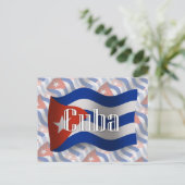 Cuba Waving Flag Briefkaart (Staand voorkant)