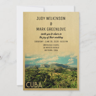 Cuba Wedding Invitation  Middeleeuwen Kaart