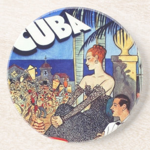  Cuba, zo dichtbij zo snel reizen Zandsteen Onderzetter
