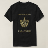 Cubaans paspoort - Gold T-Shirt (Design voorkant)