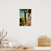  Cubaans reisposter - Holiday Isle Tropics Poster (Keuken)