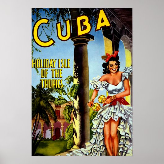  Cubaans reisposter - Holiday Isle Tropics Poster (Voorkant)
