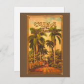  Cubaans reizen - Cuba Railroad Feestdagenkaart (Voorkant / Achterkant)