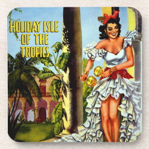  Cubaans reizen - Holiday Isle Tropics Bier Onderzetter