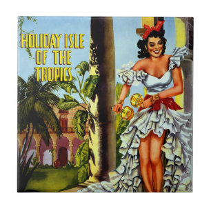 Cubaans reizen - Holiday Isle Tropics Tegeltje
