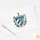 Cubaans wapen, Cuba Ronde Sticker (Envelop)