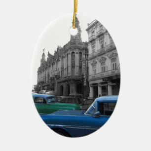 Cubaanse auto's 1 keramisch ornament