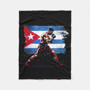 Cubaanse Bokser - Pride Cuba Boksen Box Handschoe Fleece Deken